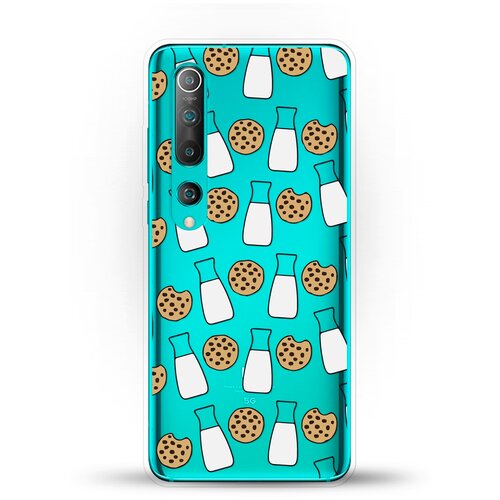 фото Силиконовый чехол печеньки и молоко на xiaomi mi 10 andy & paul