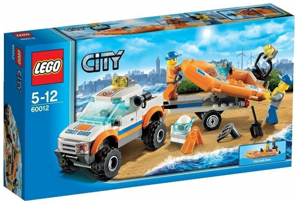 Конструктор LEGO City 60012 Внедорожник и катер водолазов, 128 дет.