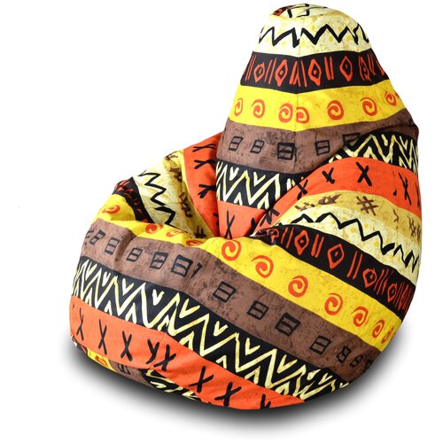 Кресло-мешок Груша Пазитифчик Африкан (жаккард) 90х80 см