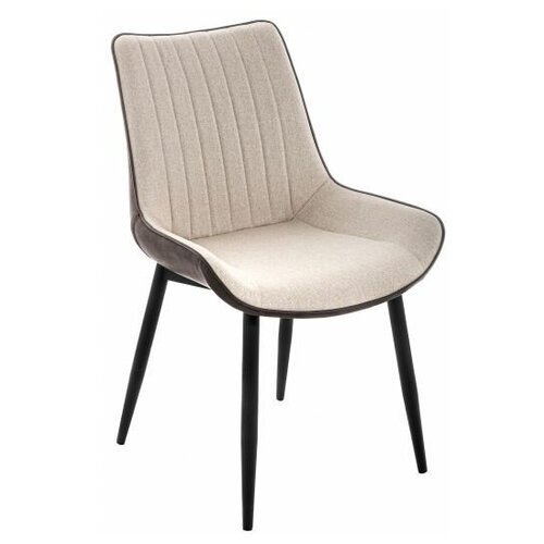 фото Стул woodville seda, металл/текстиль/искусственная кожа, металл, цвет: beige/soft brown