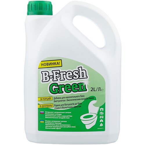 жидкость для биотуалета thetford aqua rinse conсentrated 0 75 л шт Thetford Жидкость для биотуалета THETFORD B-Fresh Green 2 л (30537BJ), 2 л/, 2 кг, 1 шт., 1 уп.