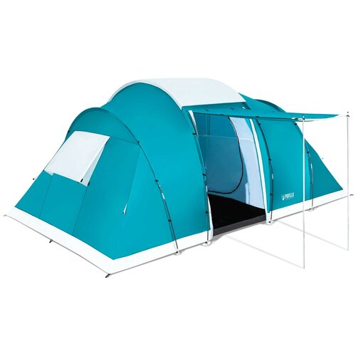 палатка кемпинговая kailas holiday 6 camping tent yellow Палатка кемпинговая Bestway Family Ground 6 Tent 68094, бирюзовый
