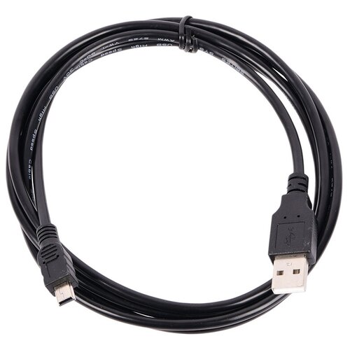 Кабель 5bites USB - miniUSB (UC5007-018C), 1.8 м, 1 шт., черный кабель 5bites usb miniusb uc5007 005 0 5 м черный