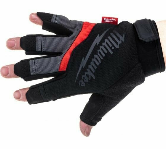 Перчатки Milwaukee 48229744, беспалые, 11 XXL, отвод влаги, липучка — фото 1