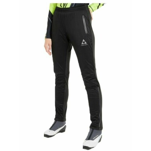 Беговые брюки Fischer, карманы, водонепроницаемые, размер 46, черный