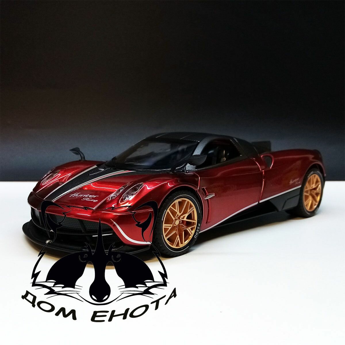 Машинка Pagani Zonda. Металлическая модель суперкар Пагани Зонда 1:24 красный 20см