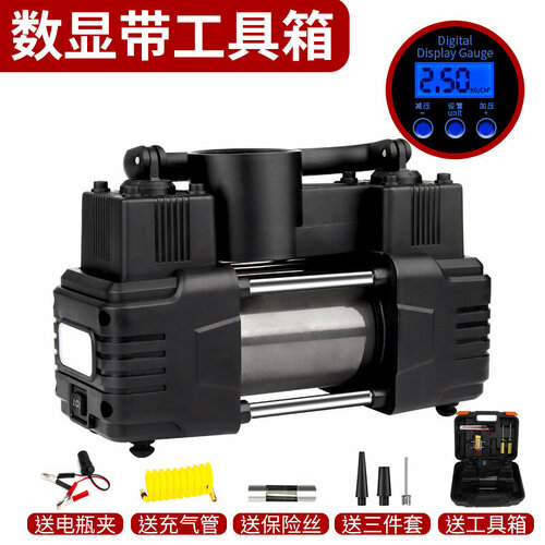 Насос воздушный Cool Car Star, для шин, с цифровым дисплеем, подсветка, 120Вт