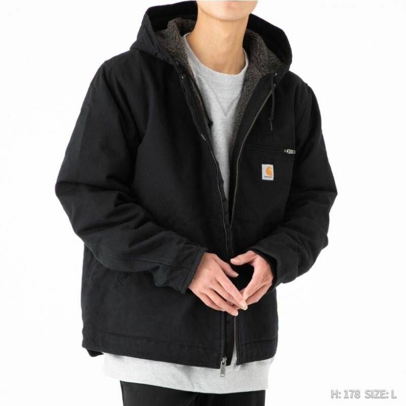 Куртка carhartt Осень-зима 2024, размер L, black