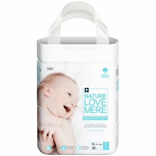 Подгузники-трусики Nature Love Mere ультратонкие Magic Slim XL 10-14 кг 20 шт 2115₽