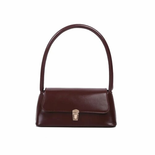 Сумка Akuna, фактура гладкая, коричневая