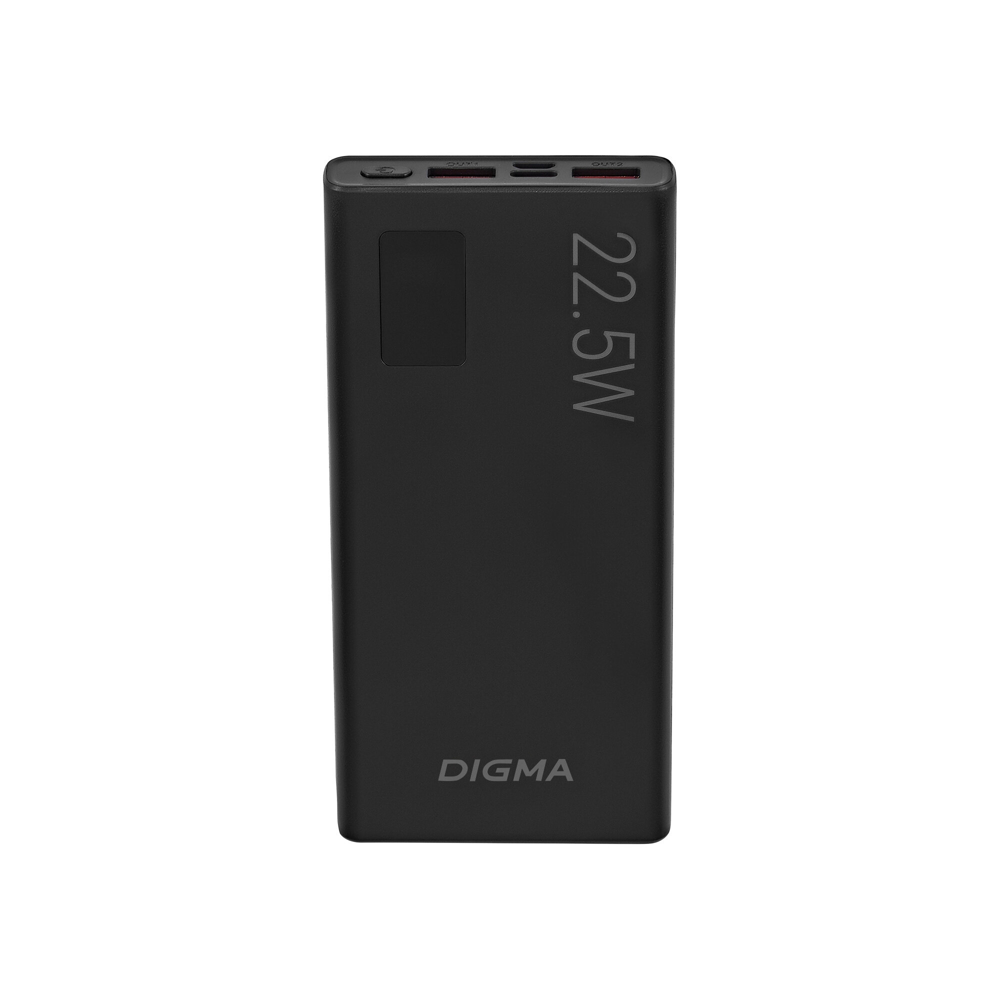 Повербанк Digma DGPF10A 10000 мAч, быстрая зарядка, индикатор уровня заряда