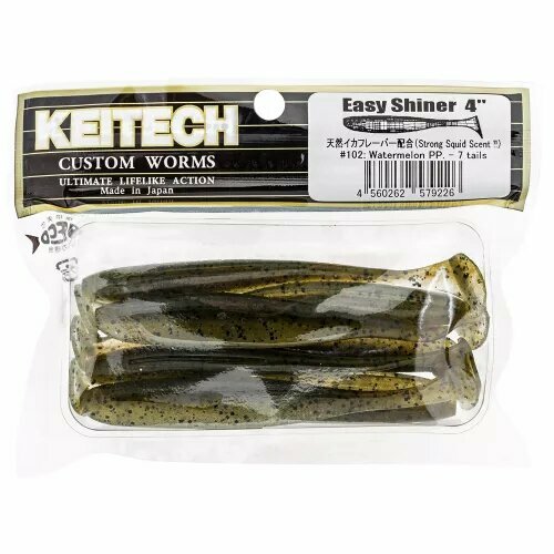 Силиконовая приманка Keitech Easy Shiner 4 #102 10.2см. 7шт.