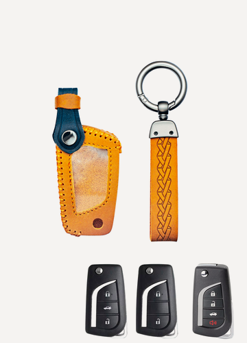 Изображение товара Чехол для автомобильного ключа Toyota Corolla (Тойота) Цвет Коричневый Нить Коричневая