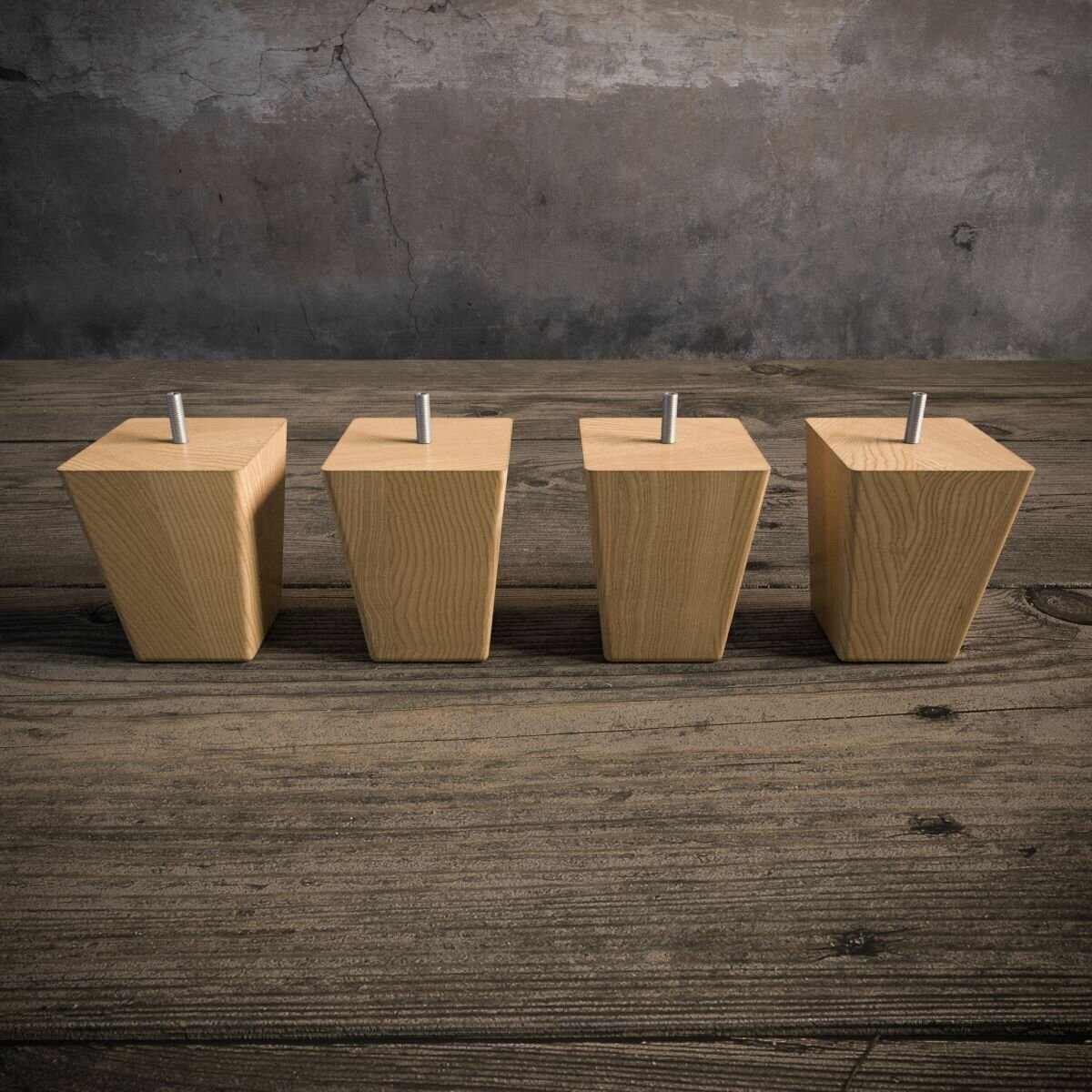 Мебельные деревянные ножки 80 мм 1 шт массив бук без креплений без покрытия