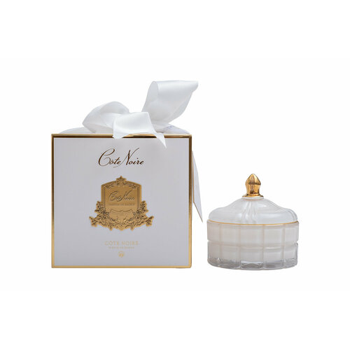 Свеча ароматическая 185г Cote Noire Jasmine flower tea в стеклянной вазе в подарочной коробке
