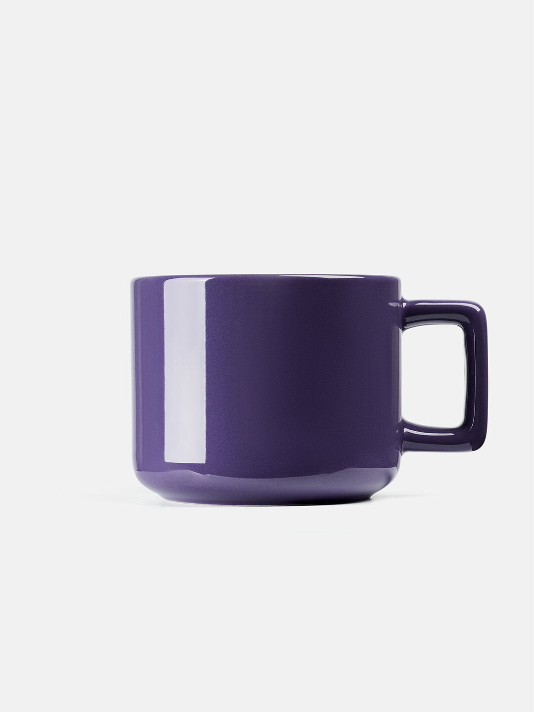Керамическая кружка Яндекс 2.0 фиолетовая с логотипом-основанием 400 мл