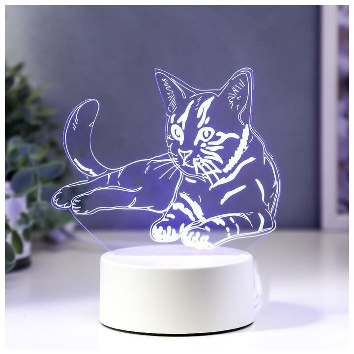 Светильник "Кошечка" LED RGB от сети - фотография № 1