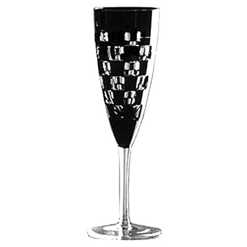 Фужер для шампанского 160 мл, черный, cased crystal, Domino, Ajka Crystal