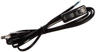 Сетевой шнур с выключателем UNIVersal 230V 1.9м черный, KF-HK-1 NM-23050, В комплекте 4 штуки