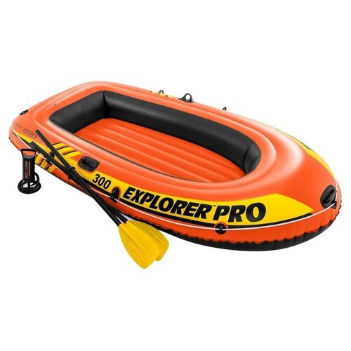 Лодка Explorer pro 300, 3 местная, 244 х 117 х 36 см, вёсла, ручной насос, до 200 кг, 58358NP INTEX