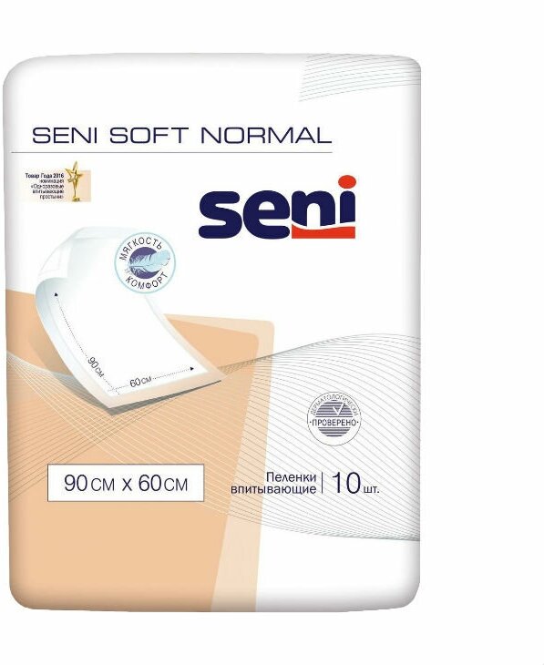 Seni Soft Normal простыни (пеленки) 60х90см 10 шт