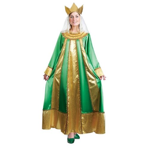фото Карнавальный костюм страна карнавалия "царевна", р. 42, рост 172 см, цвет зеленый (3640640)