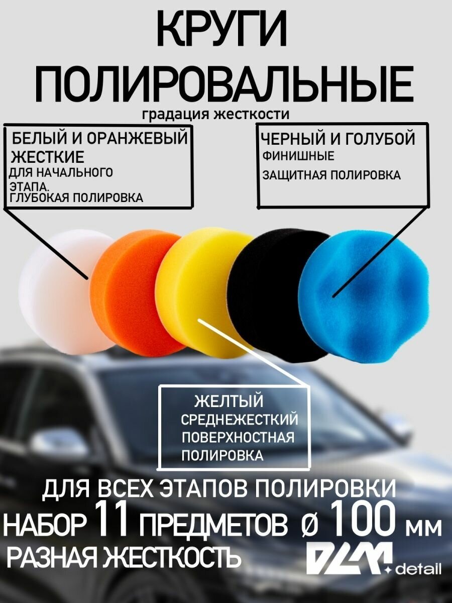 Круги полировальные поролоновые для авто и фар 100 мм - фотография № 8