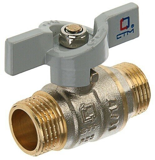 фото Кран шаровой "СТМ" Стандарт, PN30, наружная/наружная резьба 1/2", бабочка