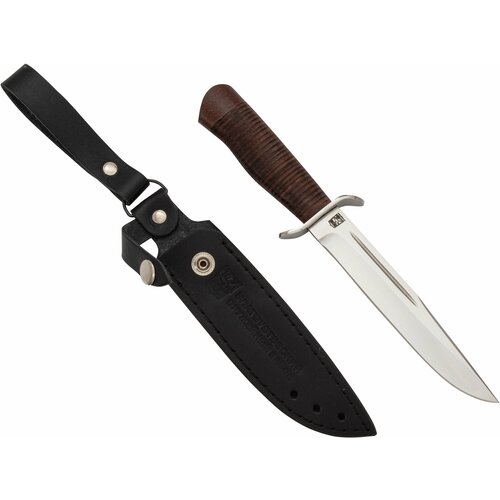 нож охотника шашлычный сталь 95x18 кожа текст Нож Финка - 1 (сталь 95x18, кожа-текст.)