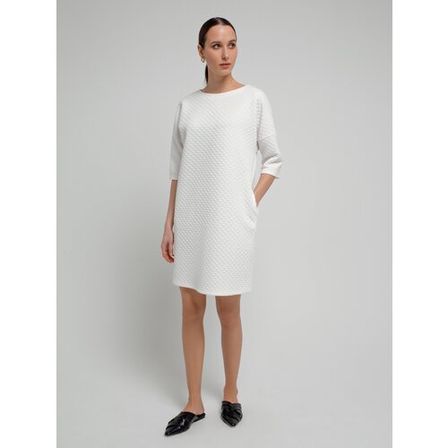 Платье Pompa, размер 48, белый платье pompa размер 48 белый мультиколор