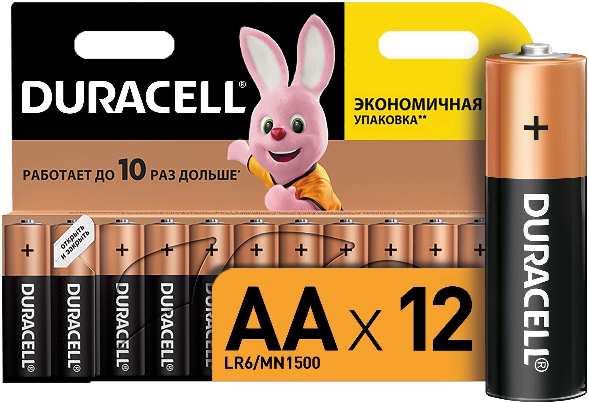 DURACELL LR6 BASIC NEW уп 12 шт - Батарейка тип AA