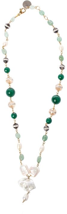 ожерелье Marina Fossati A118 зеленый+белый+сиреневый UNI