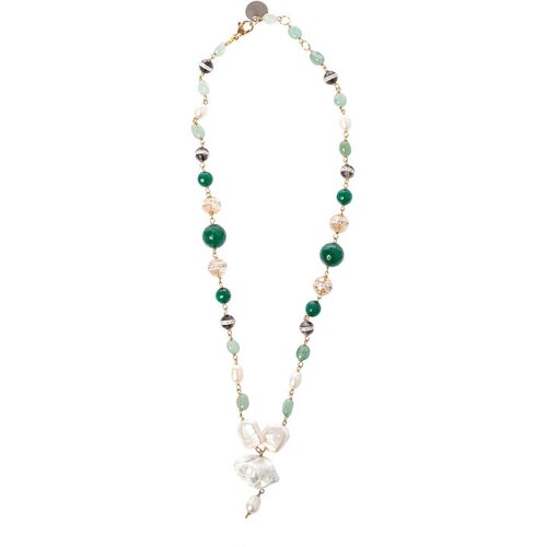 ожерелье Marina Fossati A118 зеленый+белый+сиреневый UNI