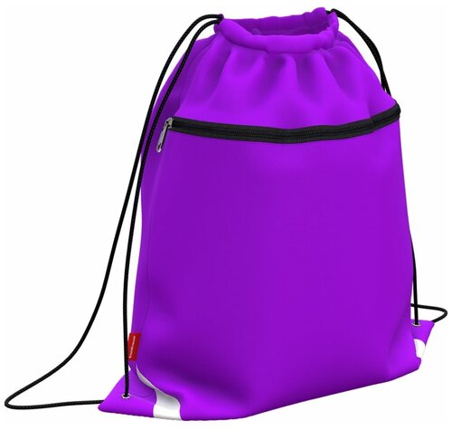 Мешок для обуви ErichKrause® с карманом на молнии 500х410мм Neon® Violet