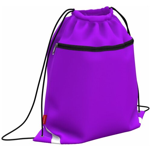Мешок для обуви ErichKrause® с карманом на молнии 500х410мм Neon® Violet мешок для обуви с вентиляцией erichkrause bouguet 500х410 мм
