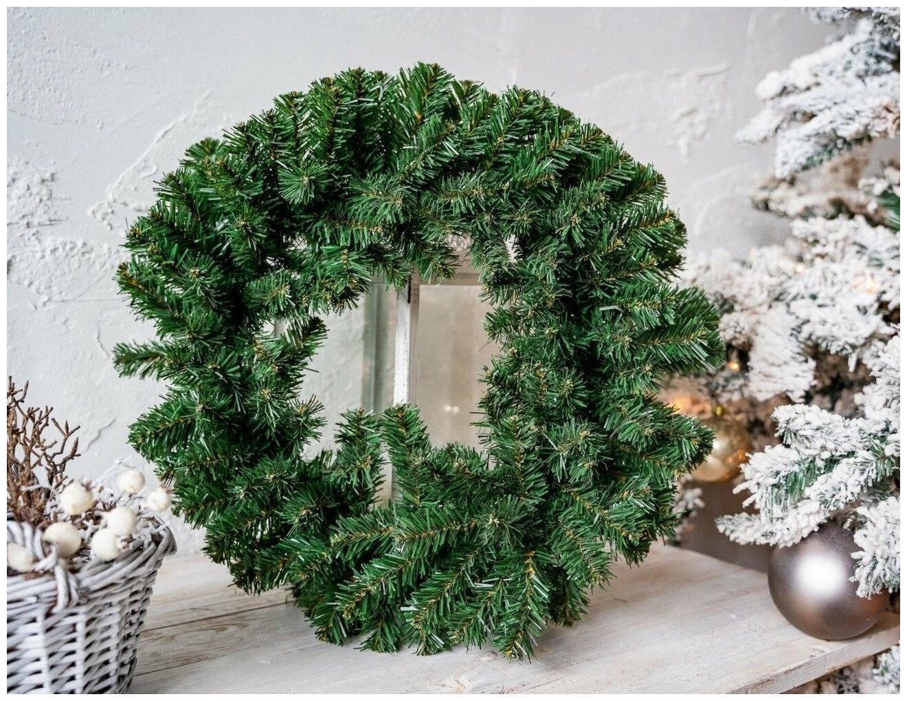 Венок хвоя - PVC, 50 см, MOROZCO — фото 1