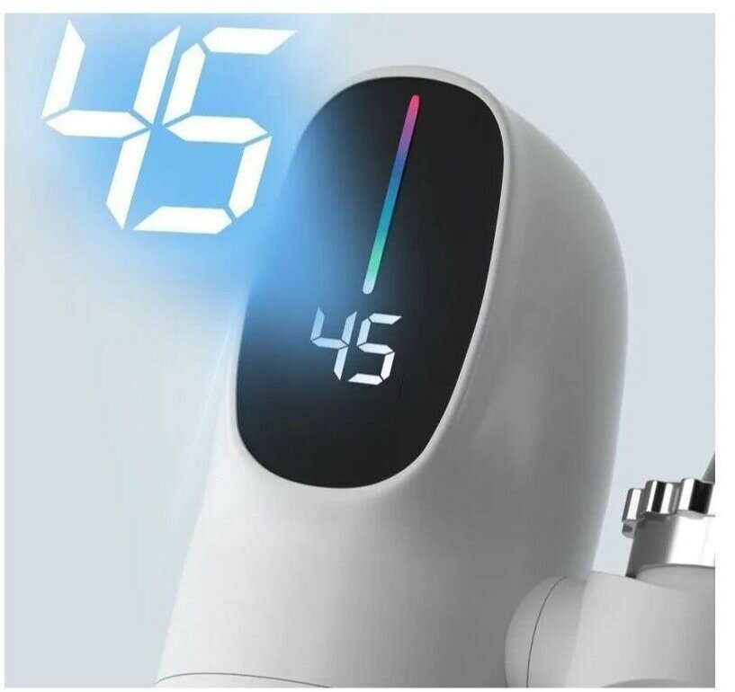 Проточный водонагреватель на кран с дисплеем температуры - фотография № 8