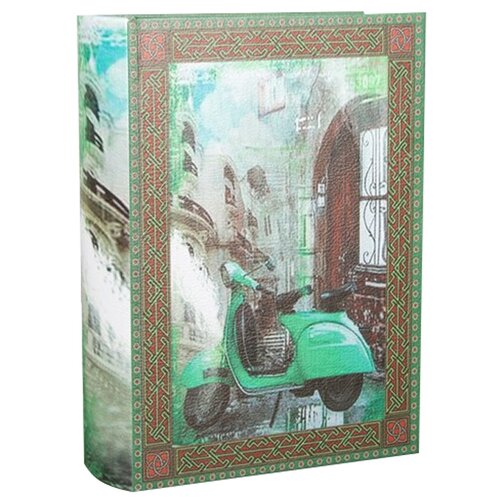 фото Yiwu zhousima crafts шкатулка-книга зелёный мопед 4060603 разноцветный