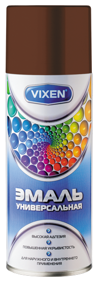 VIXEN VX18017 Эмаль универсальная RAL шоколаднокоричневый (RAL 8017) аэрозоль 520 мл VIXEN VX18017