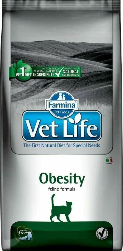 Сухой корм Farmina VET LIFE Feline Obesity диета для кошек
10 кг - фото №3