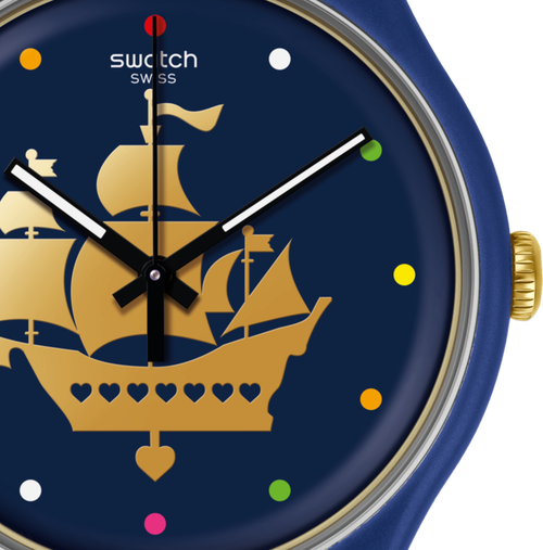 Наручные часы swatch, синий