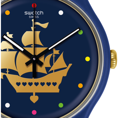 Наручные часы swatch Наручные часы SWATCH PETER 1ST SUOZ263, синий