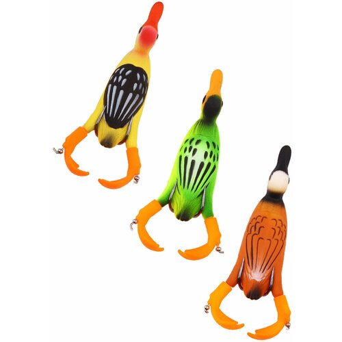 Мягкая приманка утка силиконовая поверхностная приманка 120 мм 18 грамм 3 штуп 908₽