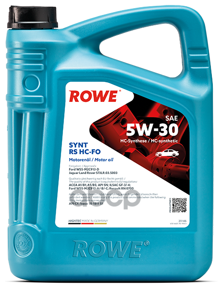 ROWE Масло Rowe 5w30 Essential Fo Api Sl/Cf Acea A5/B5 5л Син