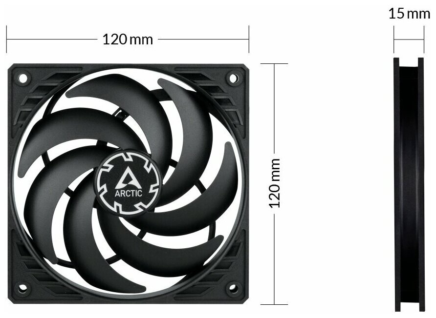 Вентилятор для корпуса Arctic P12 SLIM PWM PST ACFAN00187A