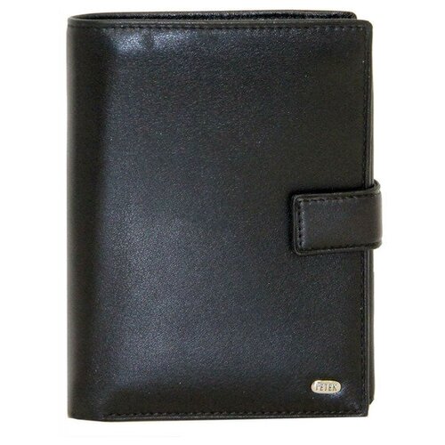 фото Кошелек портмоне кожаный черный мужской документы petek k 1735