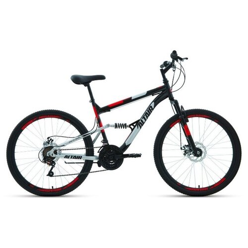 фото Велосипед altair mtb fs 26 2.0 disc (26" 18 ск. рост 16") 2020-2021, черный/красный, rbkt1f16e013