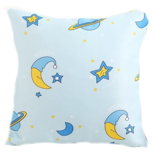 фото Подушка декоративная крошка я млечный путь, 40 x 40 см голубой
