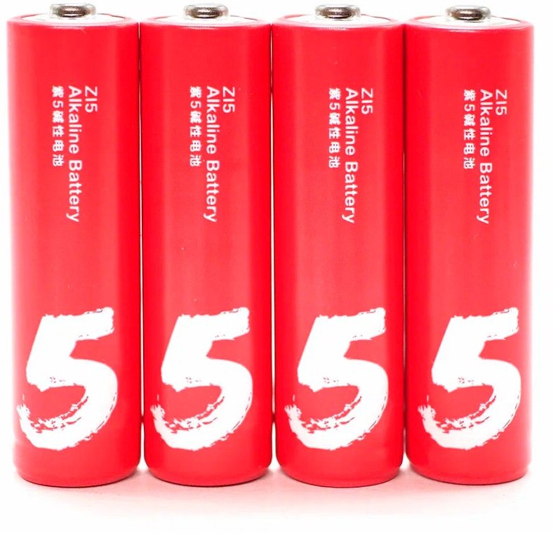 Батарейки алкалиновые ZMI Rainbow Zi5 типа AA (уп. 4 шт) (Red)