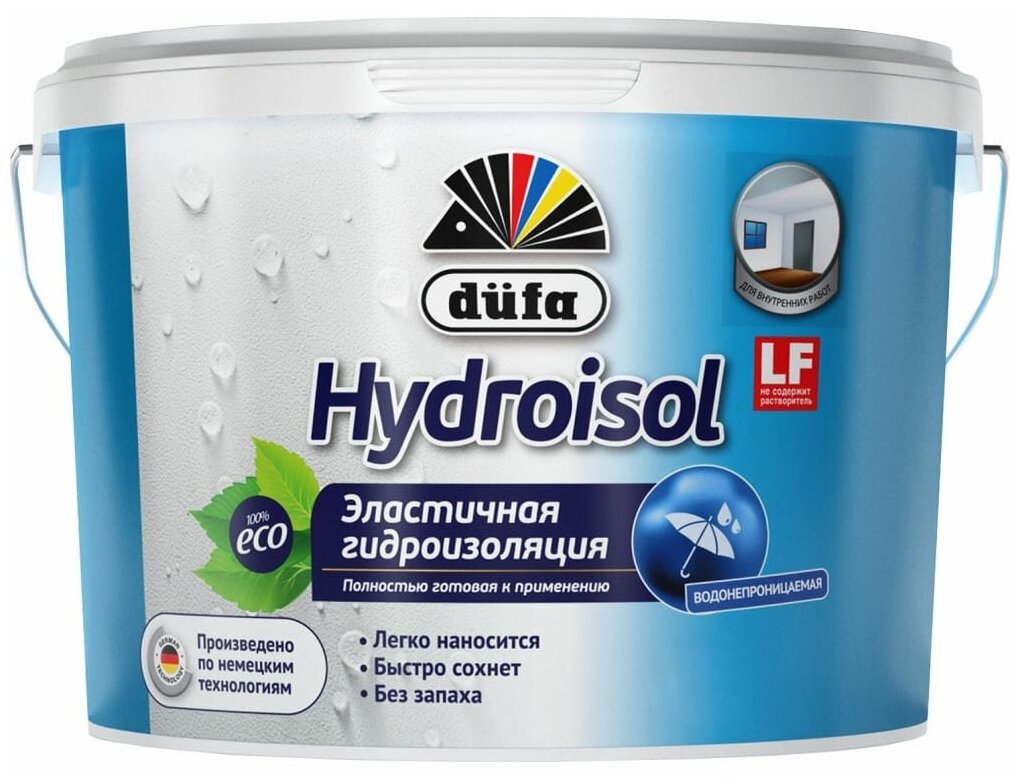 Эластичная гидроизоляция Dufa Hydroisol 3 кг голубая